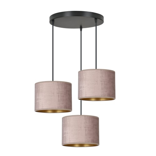 Lampa wisząca HILDE 3 BL PREMIUM ROSE różowa na 3 żarówki