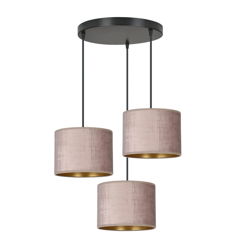 HILDE 3 BL PREMIUM ROSE lampa wisząca abażury regulowana nowoczesna