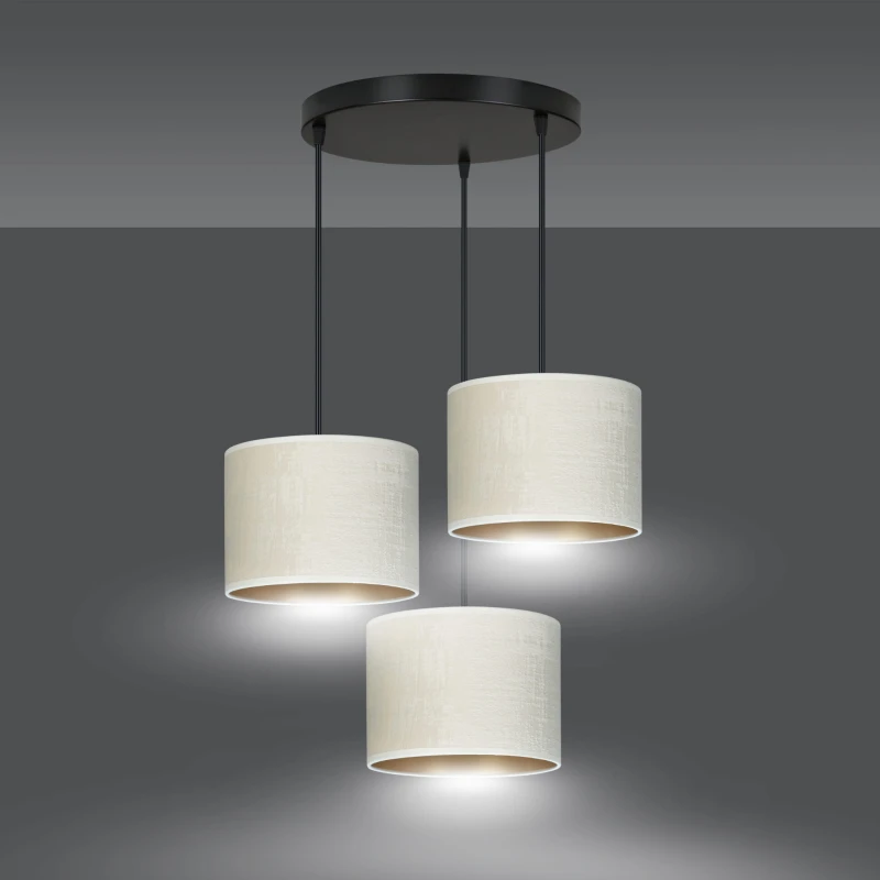 HILDE 3 BL PREMIUM WHITE lampa wisząca abażury regulowana nowoczesna 1