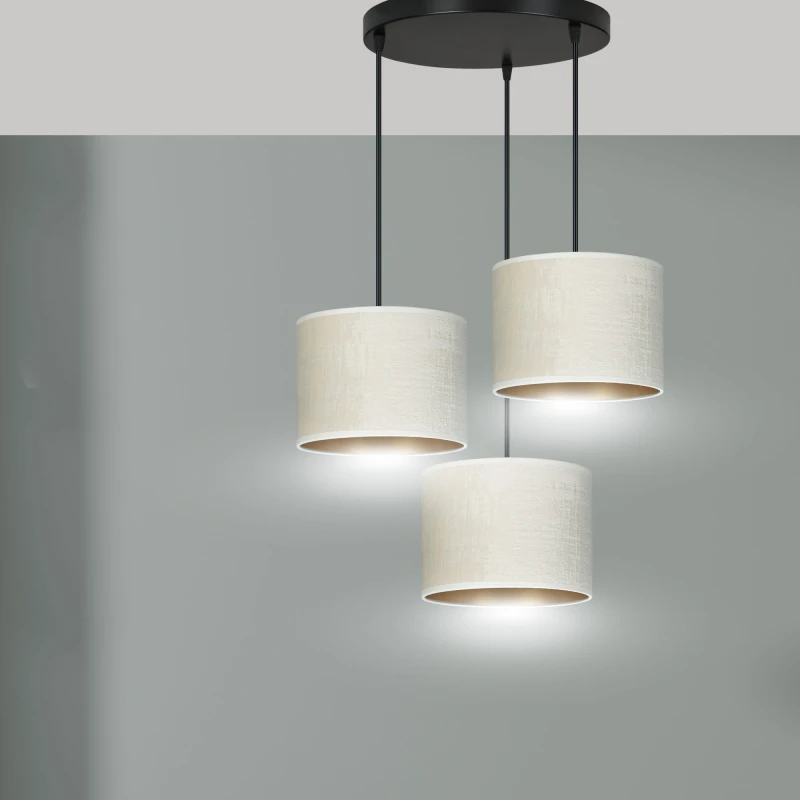 HILDE 3 BL PREMIUM WHITE lampa wisząca abażury regulowana nowoczesna 3