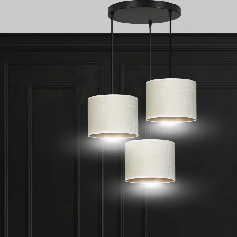 HILDE 3 BL PREMIUM WHITE lampa wisząca abażury regulowana nowoczesna 5