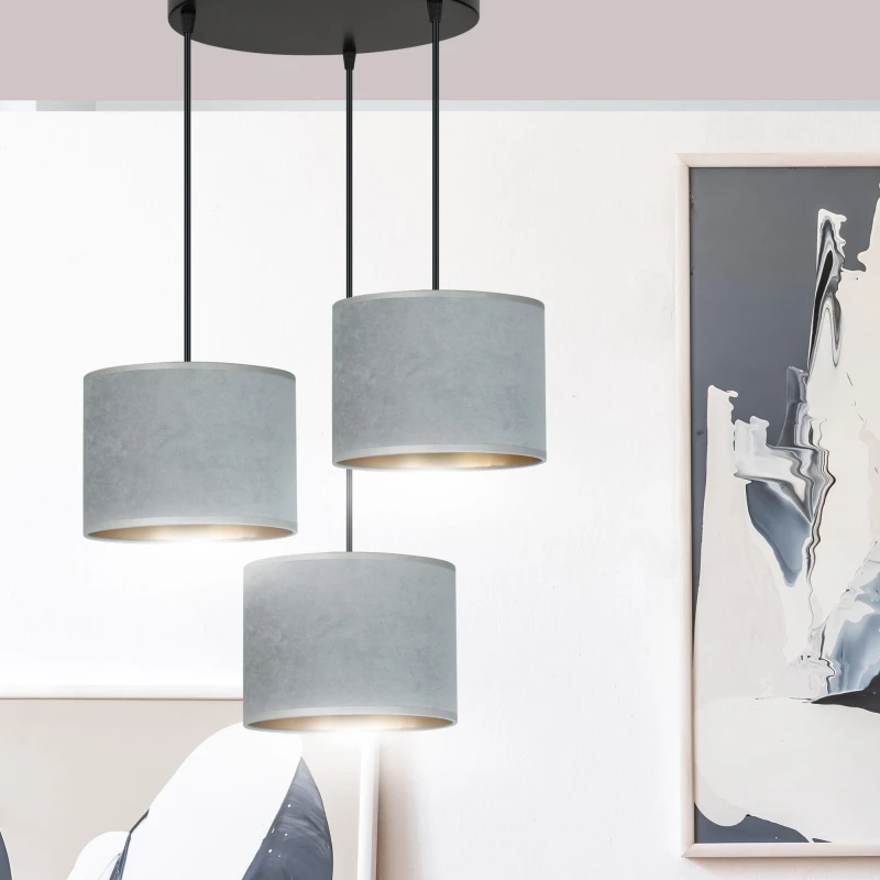 HILDE 3 BL PREMIUM WHITE lampa wisząca abażury regulowana nowoczesna 8