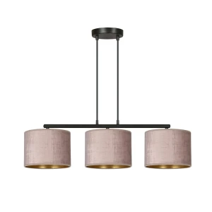 Lampa wisząca HILDE 3 BL ROSE różowa z regulowaną wysokością