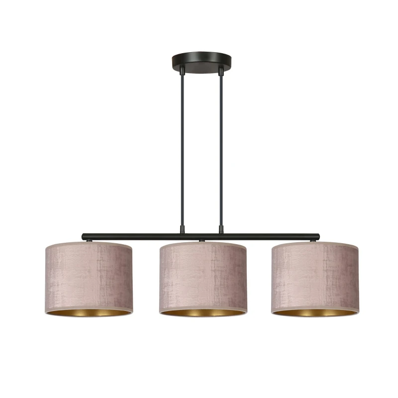 HILDE 3 BL ROSE lampa wisząca abażury regulowana nowoczesna