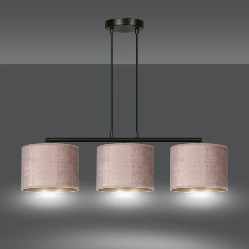 HILDE 3 BL ROSE lampa wisząca abażury regulowana nowoczesna 1