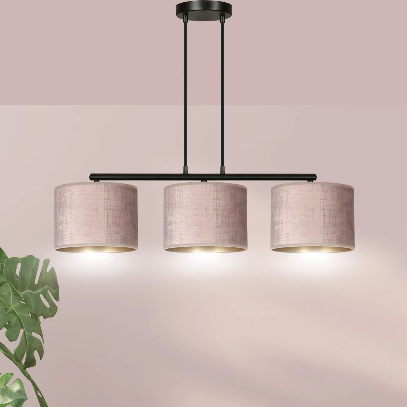 HILDE 3 BL ROSE lampa wisząca abażury regulowana nowoczesna 5