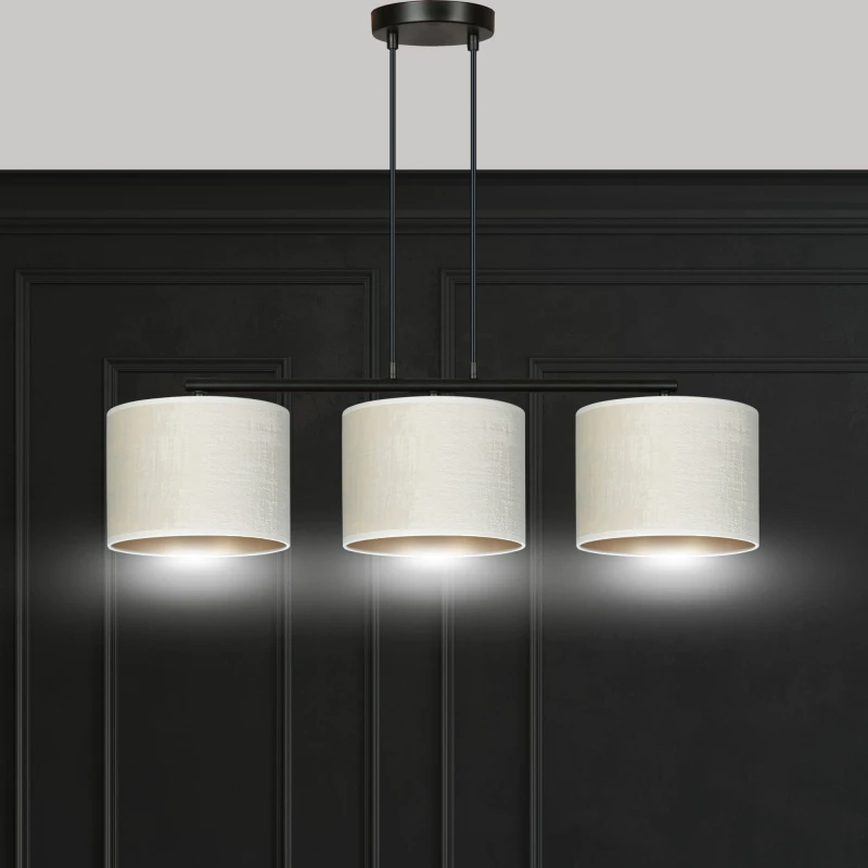 HILDE 3 BL WHITE lampa wisząca abażury regulowana nowoczesna 3