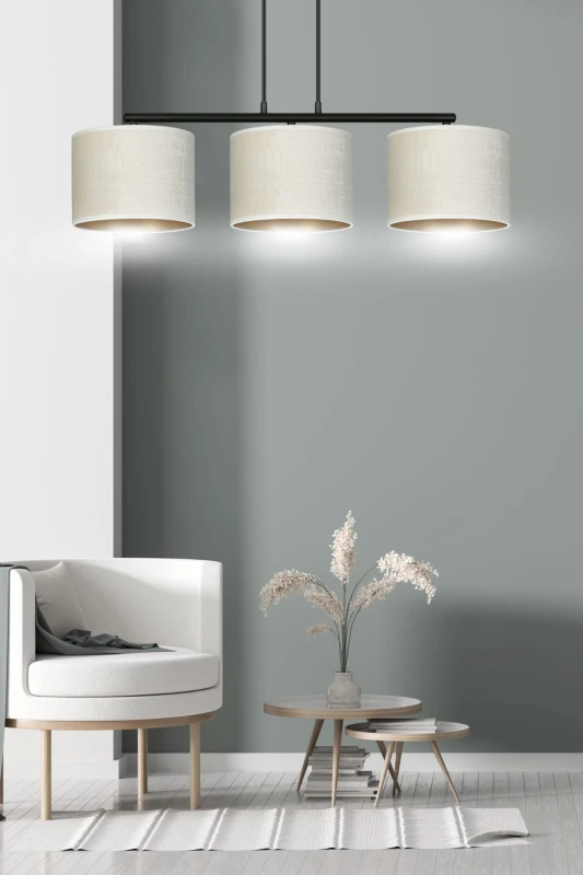 HILDE 3 BL WHITE lampa wisząca abażury regulowana nowoczesna 4