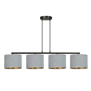 Lampa wisząca HILDE 4 BL GRAY szara z regulowaną wysokością