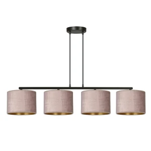 Lampa wisząca HILDE 4 BL ROSE różowa z regulowaną wysokością