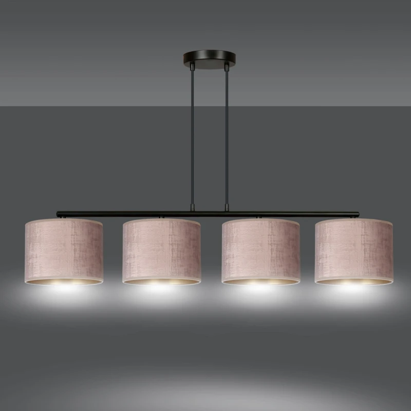 HILDE 4 BL ROSE lampa wisząca abażury regulowana nowoczesna 1
