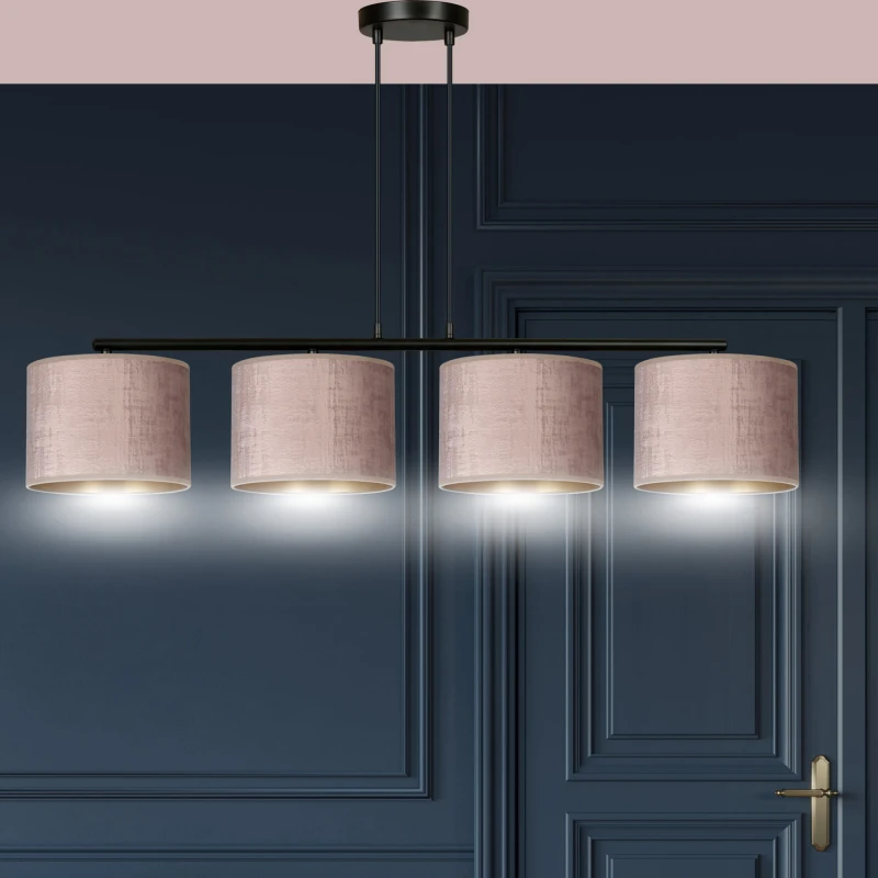 HILDE 4 BL ROSE lampa wisząca abażury regulowana nowoczesna 3