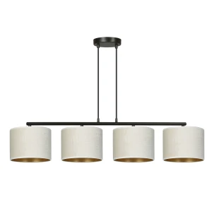 Lampa wisząca HILDE 4 BL WHITE biała z regulowaną wysokością 