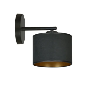Kinkiet HILDE K1 BL BLACK czarny abażur