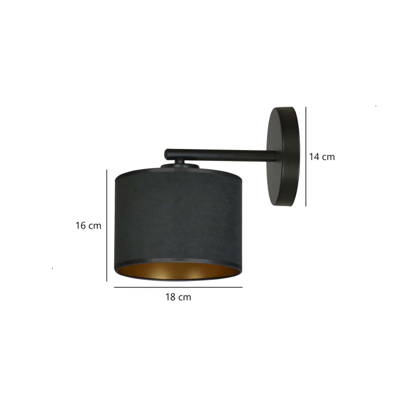 HILDE K1 BL BLACK kinkiet abażury nowoczesna 7