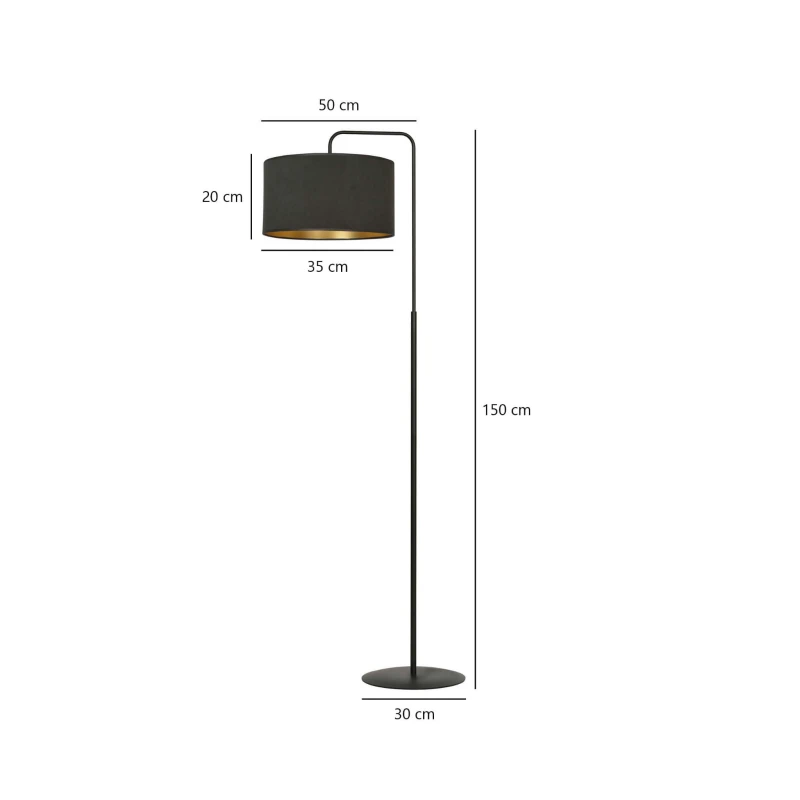 HILDE LP1 BL BLACK lampa podłogowa abażury nowoczesna 11