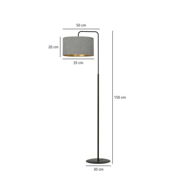 HILDE LP1 BL GRAY lampa podłogowa abażury nowoczesna 11