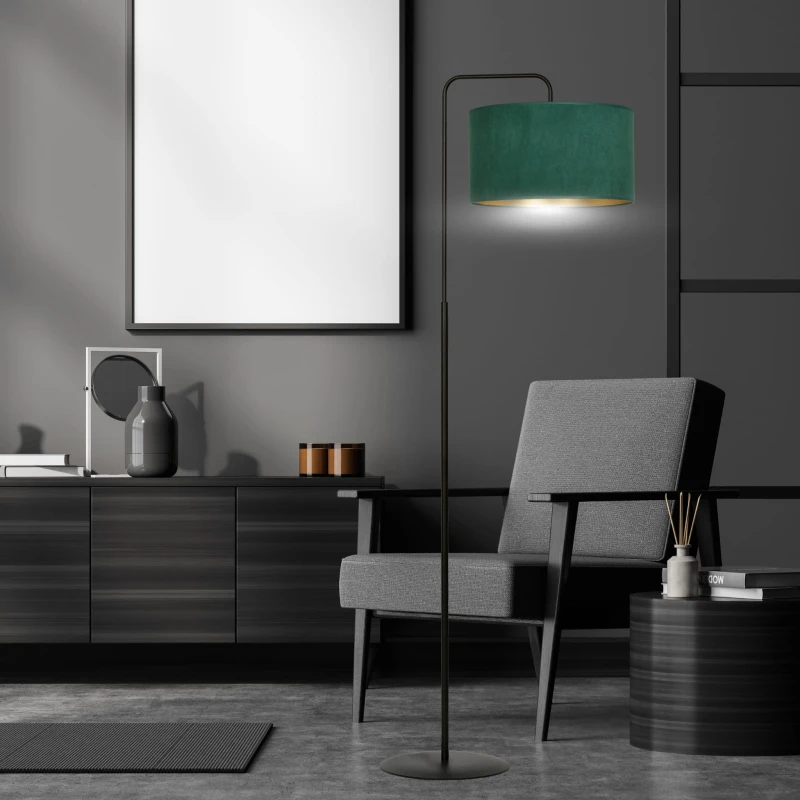 HILDE LP1 BL GREEN lampa podłogowa abażury nowoczesna