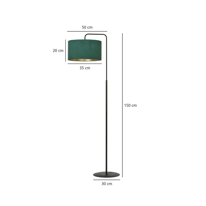HILDE LP1 BL GREEN lampa podłogowa abażury nowoczesna 11