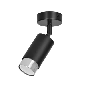 Spot sufitowy HIRO 1 BL/CHROME czarno-srebrny