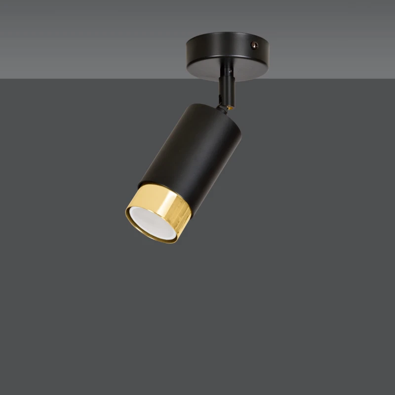 HIRO 1 BLACK-GOLD 965/1 nowoczesny regulowany spot LED sufitowy czarno złoty 2
