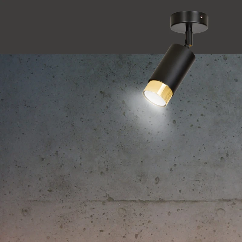 HIRO 1 BLACK-GOLD 965/1 nowoczesny regulowany spot LED sufitowy czarno złoty 5