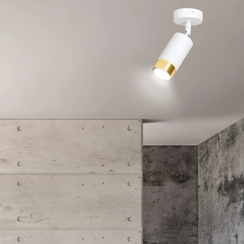 HIRO 1 WHITE-GOLD 963/1 nowoczesny regulowany spot LED sufitowy biało złoty 5