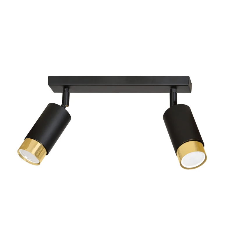 HIRO 2 BLACK-GOLD 965/2 nowoczesny regulowany spot LED sufitowy czarno złoty 1