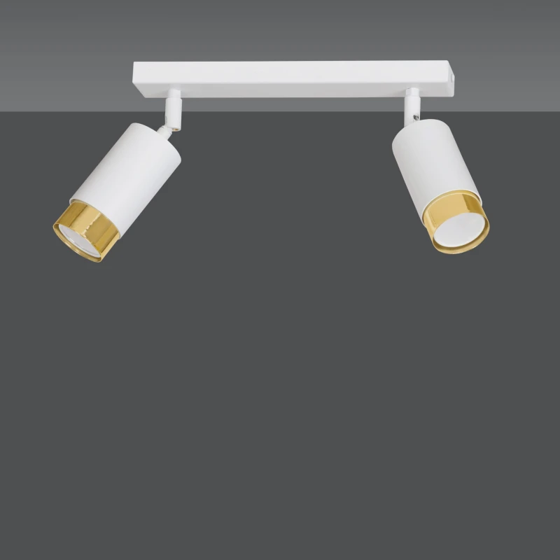 HIRO 2 WHITE-GOLD 963/2 nowoczesny regulowany spot LED sufitowy biało złoty 2