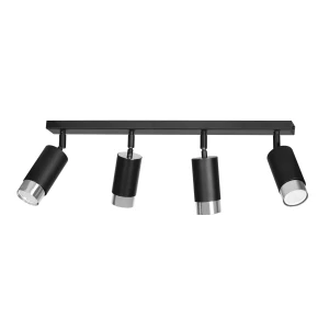 Spot sufitowy HIRO 4 BL/CHROME czarno-srebrny