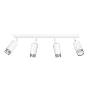 Spot sufitowy HIRO 4 WH/CHROME biało-srebrny