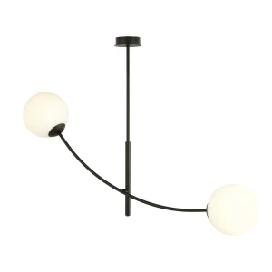 Lampa wisząca HUNTER 2 BLACK/OPAL czarny/opal
