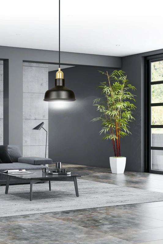 IBOR 1 BLACK 1042/1 nowoczesna lampa sufitowa czarna złote elementy 7