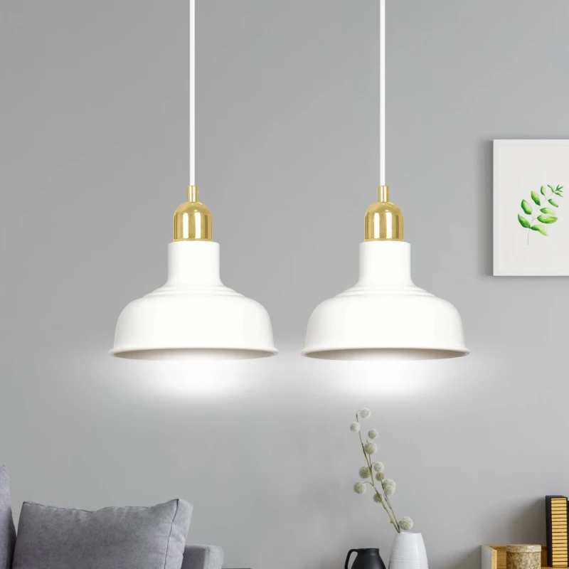 IBOR 2 WHITE 1043/2 nowoczesna lampa sufitowa biała złote elementy 8