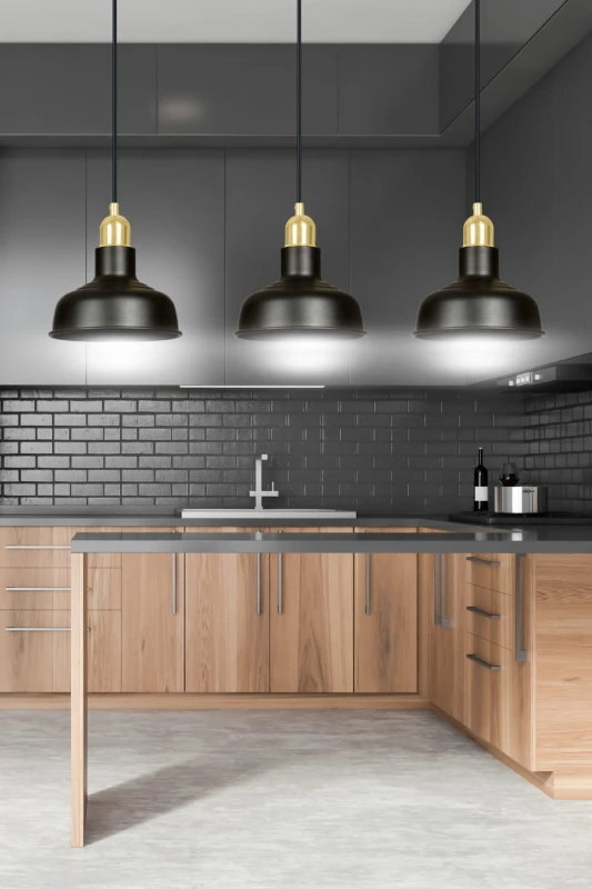 IBOR 3 BLACK 1042/3 nowoczesna lampa sufitowa czarna złote elementy 8