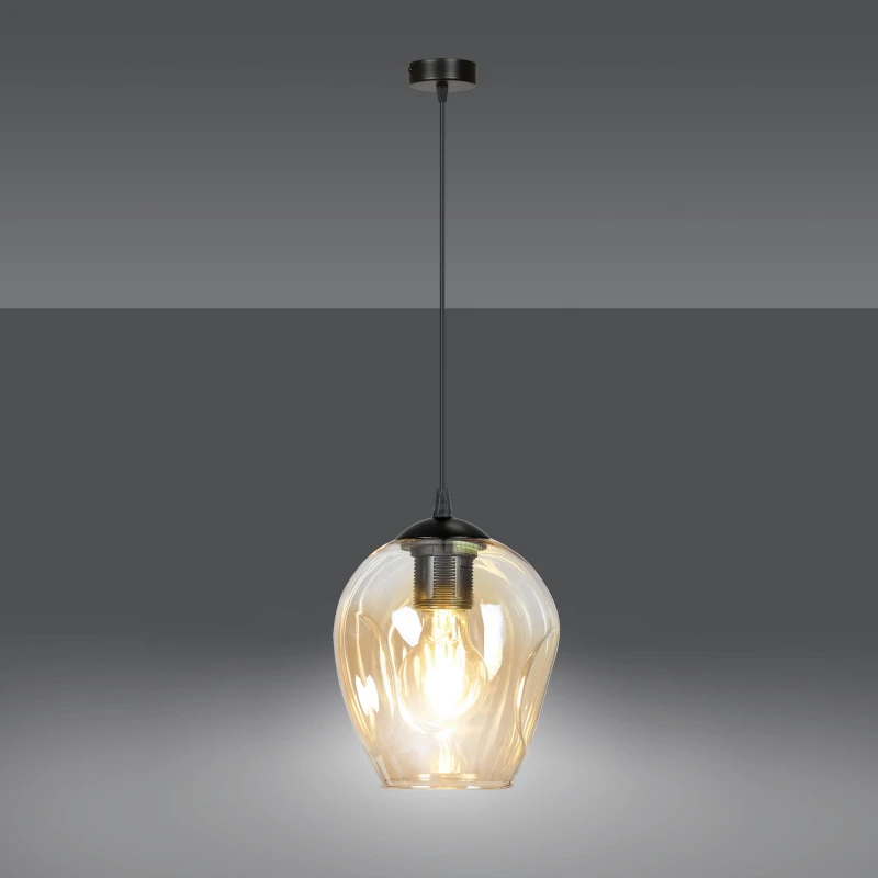ISTAR 1 BL MIODOWA 677/1 lampa wisząca żyrandol nowoczesny szklane klosze NOWOŚĆ 1