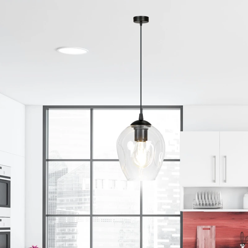 ISTAR 1 BL TRANSPARENT 679/1 lampa wisząca żyrandol nowoczesny szklane klosze NOWOŚĆ