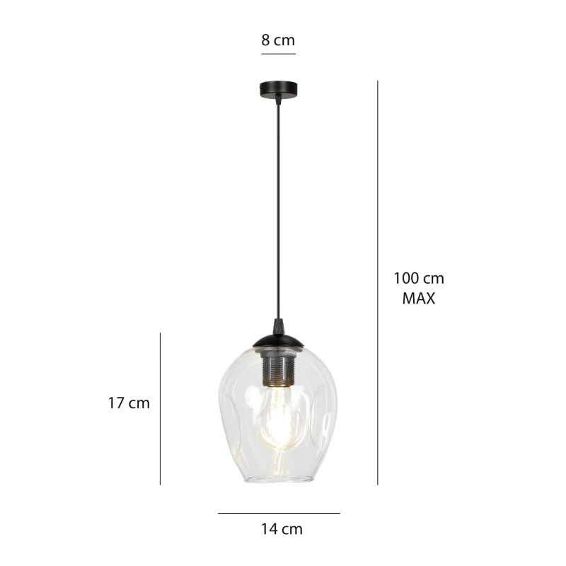 ISTAR 1 BL TRANSPARENT 679/1 lampa wisząca żyrandol nowoczesny szklane klosze NOWOŚĆ 3