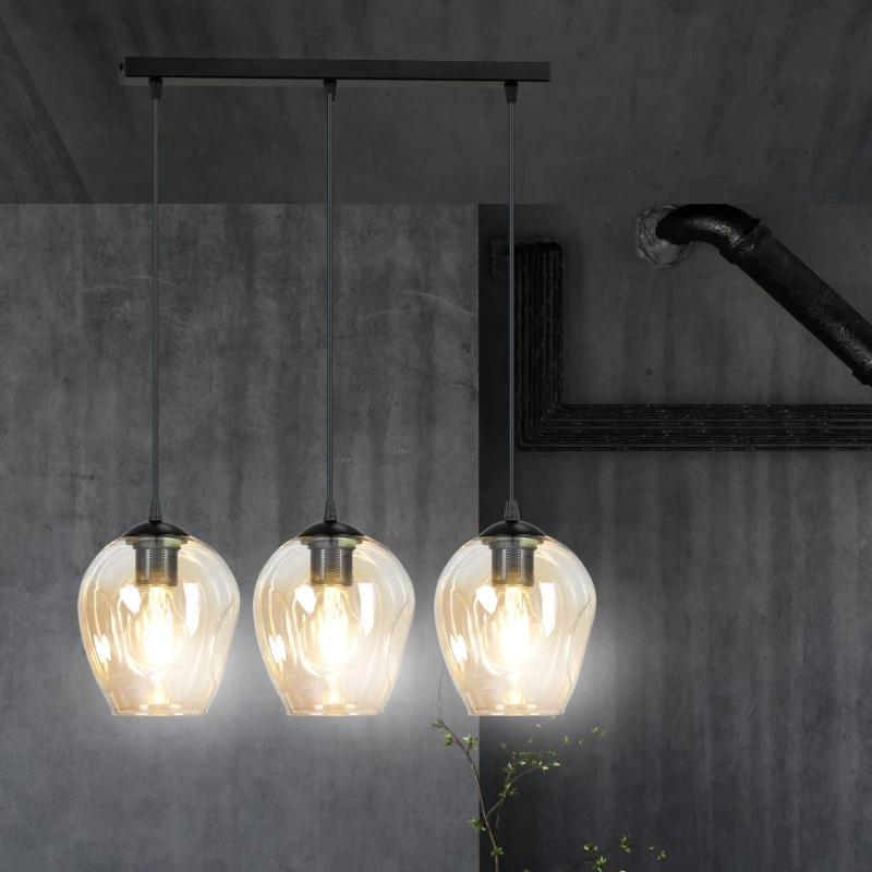 ISTAR 3 BL MIODOWA 677/3 lampa wisząca żyrandol nowoczesny klosze NOWOŚĆ