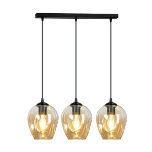 Lampa wisząca ISTAR 3 BL MIODOWY miodowe klosze