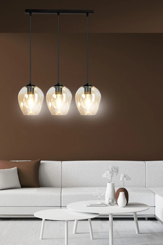 ISTAR 3 BL MIODOWA 677/3 lampa wisząca żyrandol nowoczesny klosze NOWOŚĆ 16