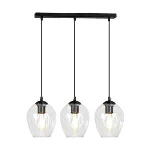 Lampa wisząca ISTAR 3 BL TRANSPARENT przezroczyste klosze