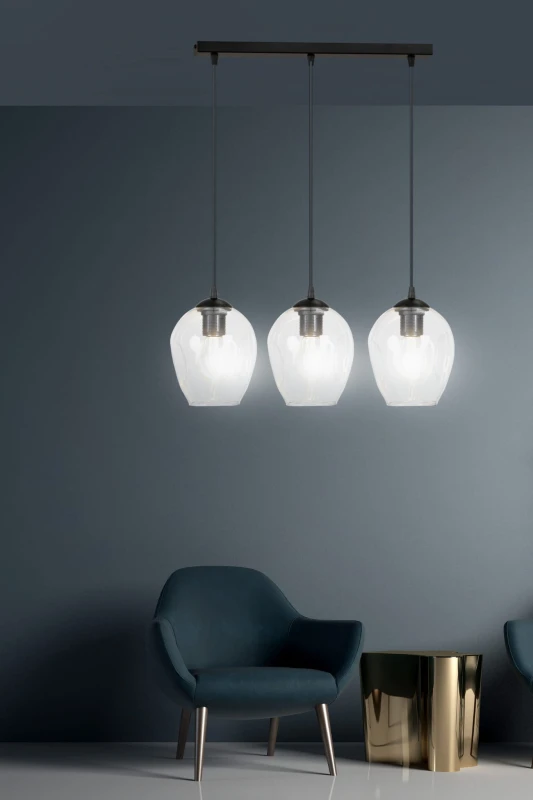 ISTAR 3 BL TRANSPARENT 679/3 lampa wisząca żyrandol nowoczesny klosze NOWOŚĆ 16