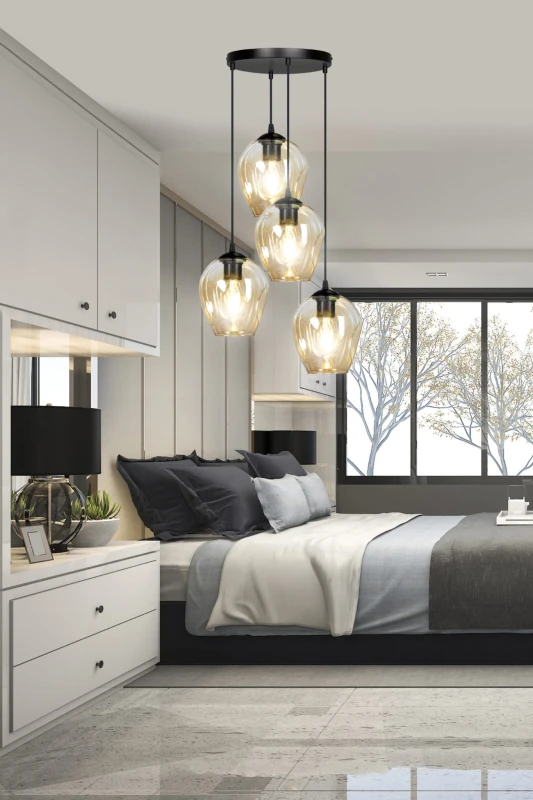 ISTAR 4 BL PREMIUM MIODOWA 681/4PREM lampa wisząca żyrandol nowoczesny klosze NOWOŚĆ 16