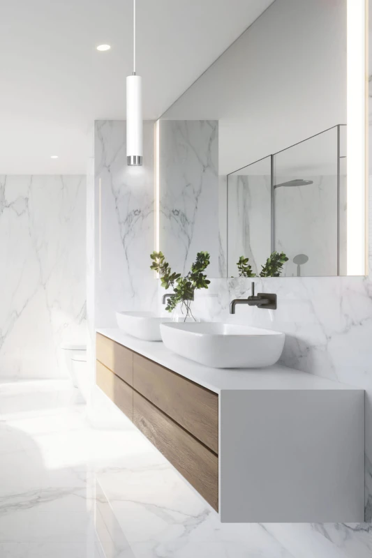 KIBO 1 WHITE-CHROME 641/1 designerski spot wiszący biała tuba srebrne dodatki 7