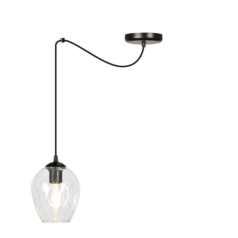 LEVEL 1 BL TRANSPARENT 756/1 lampa wisząca klosze szklane kule regulowana nowoczesna 1