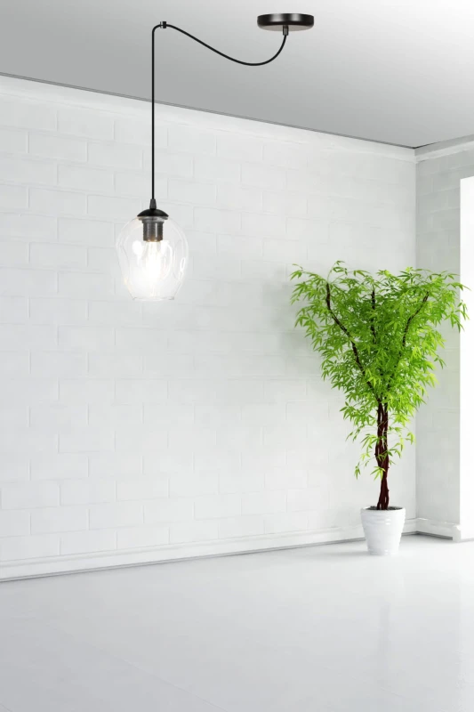 LEVEL 1 BL TRANSPARENT 756/1 lampa wisząca klosze szklane kule regulowana nowoczesna 7
