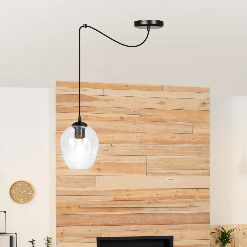 LEVEL 1 BL TRANSPARENT 756/1 lampa wisząca klosze szklane kule regulowana nowoczesna 10