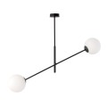 Lampa sufitowa LINEAR 2 BLACK/OPAL czarna z kloszami 2