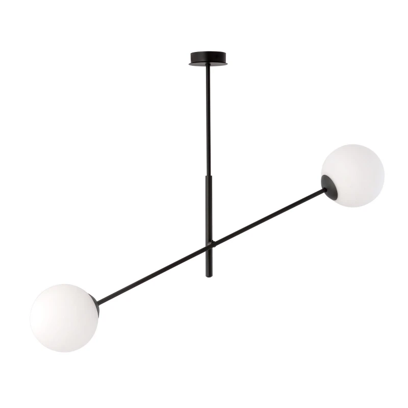 LINEAR 2 BLACK/OPAL 1169/2 lampa sufitowa żyrandol nowoczesny klosze 1